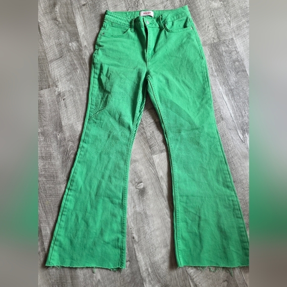 Wrangler Denim - Wrangler Bright Green Flare Jeans
